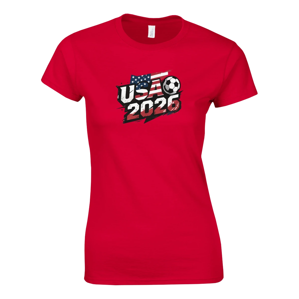 T-shirt USA 2026 - Design Coupe du Monde Football | Maillot Supporters Sélection Nationale pour femme T-shirt- KAWAII FAVIE