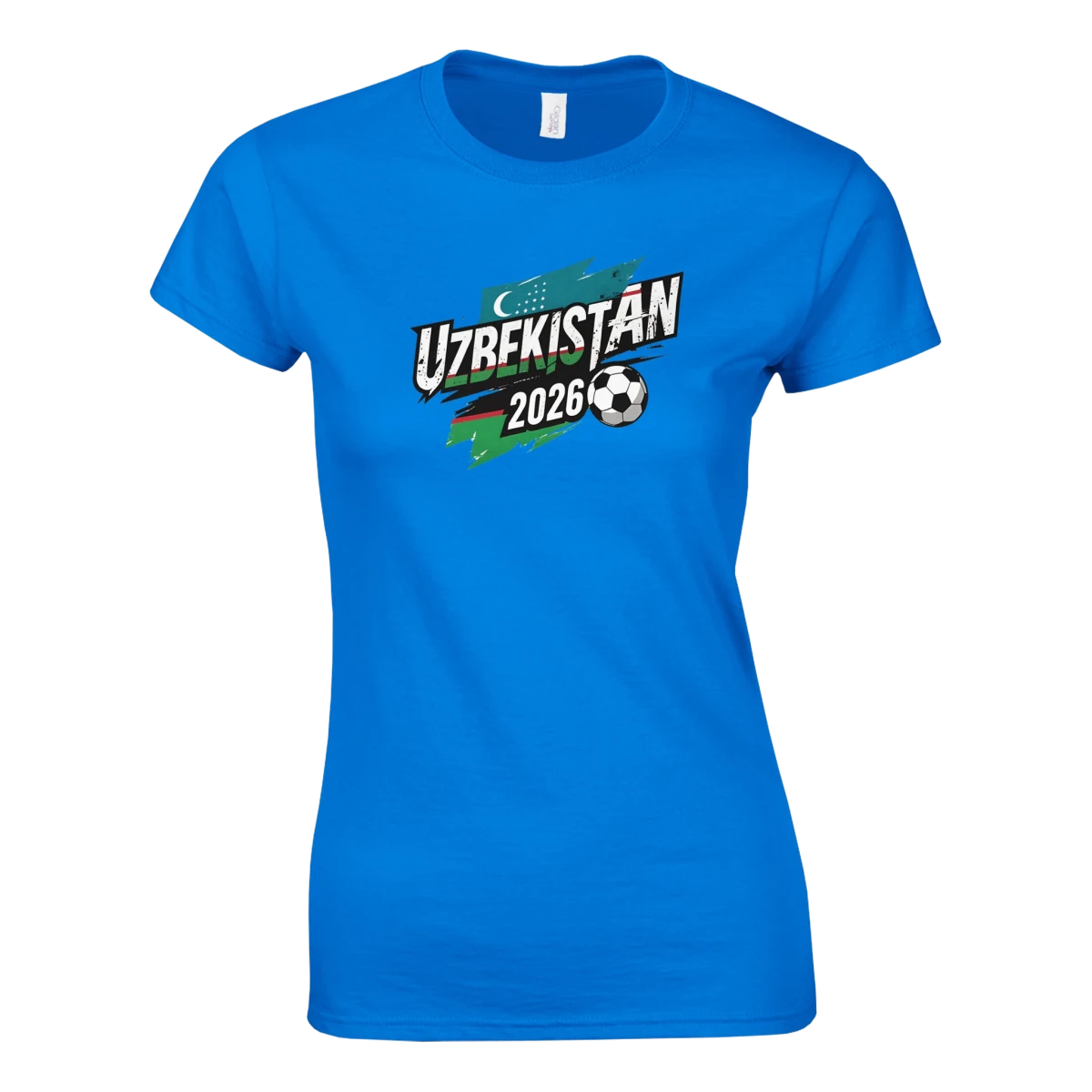 T-shirt UZBEKISTAN 2026 - Design Coupe du Monde Football | Maillot Supporters Sélection Nationale pour femme T-shirt- KAWAII FAVIE