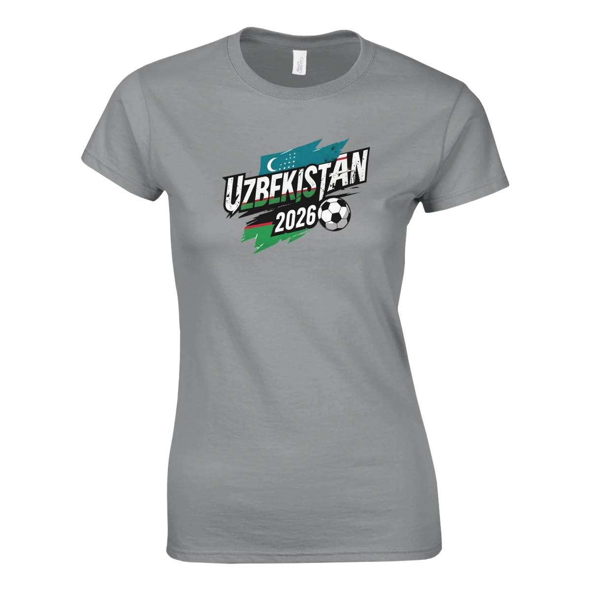 T-shirt UZBEKISTAN 2026 - Design Coupe du Monde Football | Maillot Supporters Sélection Nationale pour femme T-shirt- KAWAII FAVIE