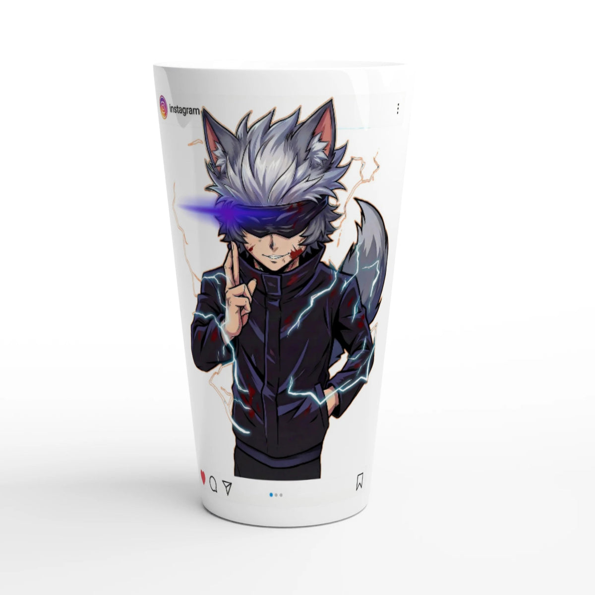 Tasse Céramique Blanche 17oz Ruka Cos Gojo Full Power Final | Jujutsu Kaisen Tasse - KAWAII FAVIE