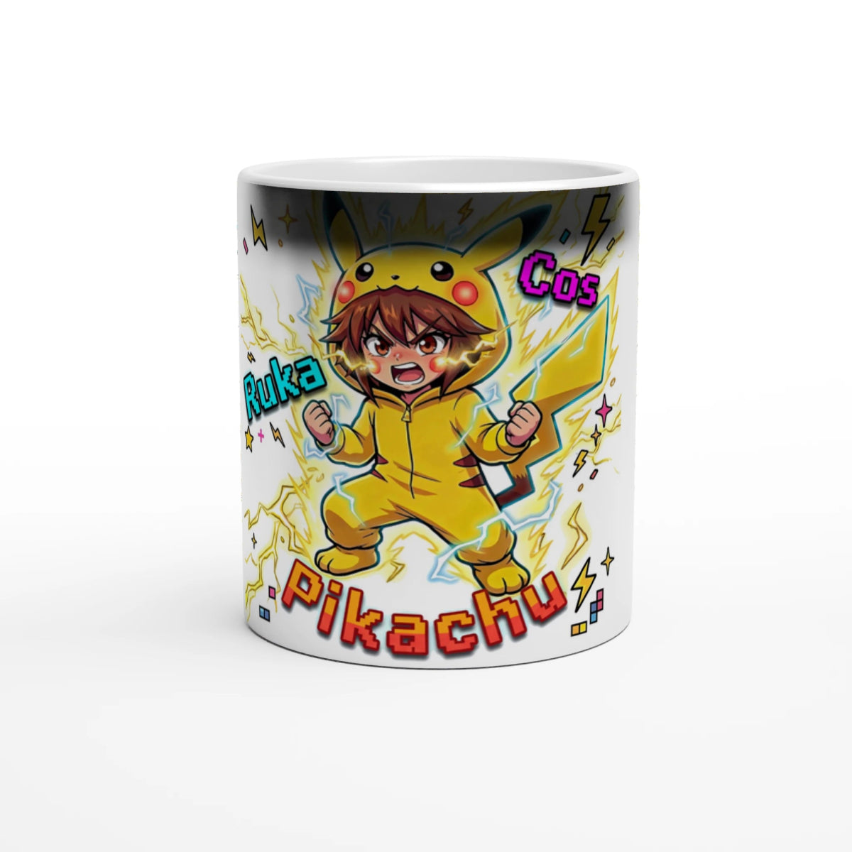 Tasse Magique - Ruka en Pikachu Full Power | Céramique à Révélation Chaude - Pokémon Tasse - KAWAII FAVIE