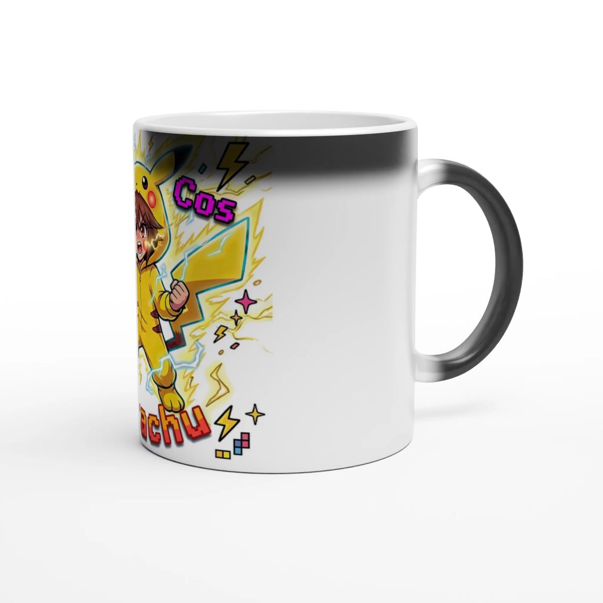 Tasse Magique - Ruka en Pikachu Full Power | Céramique à Révélation Chaude - Pokémon Tasse - KAWAII FAVIE