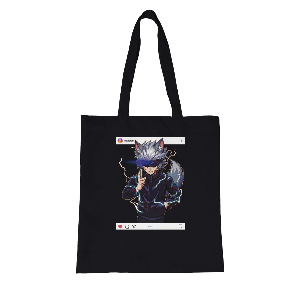 Tote Bag Biologique 100% Coton | Ruka Cos Gojo Full Power Final - Jujutsu Kaisen - Style Instagram Tote Bag - KAWAII FAVIE