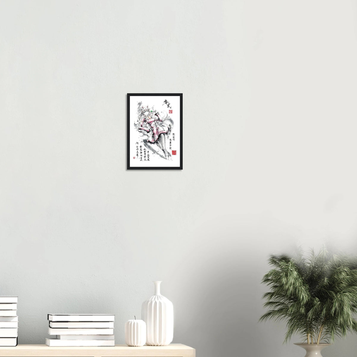 Zero Two Sumi-e Poster - Darling FRANXX Art Avec Cadre En Bois POSTER CADRE- KAWAII FAVIE